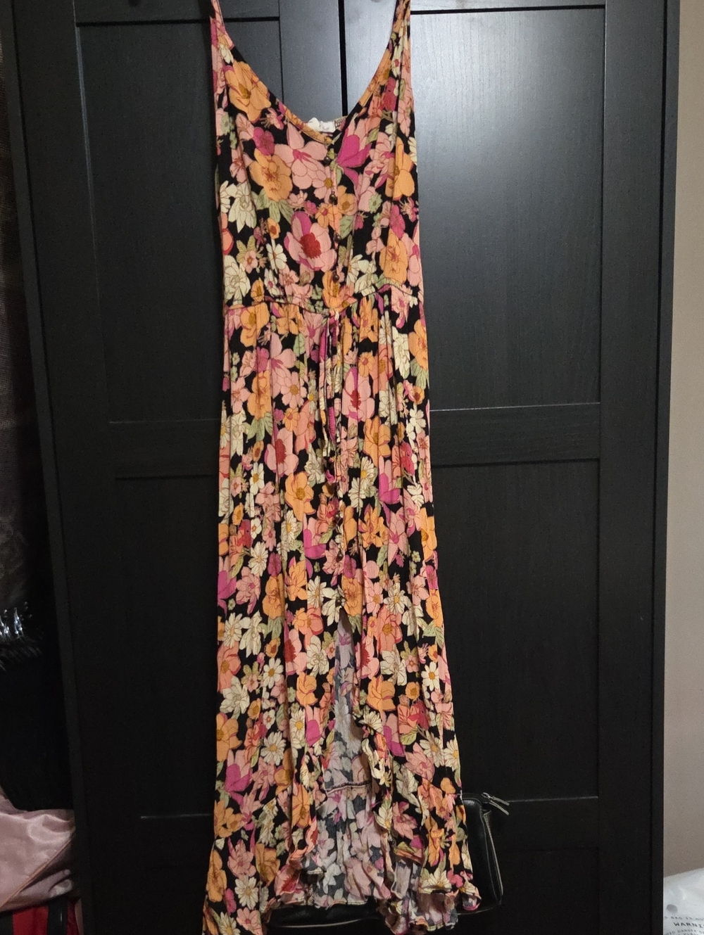 Rewind Pink and Peach Floral Print Maxi Dress